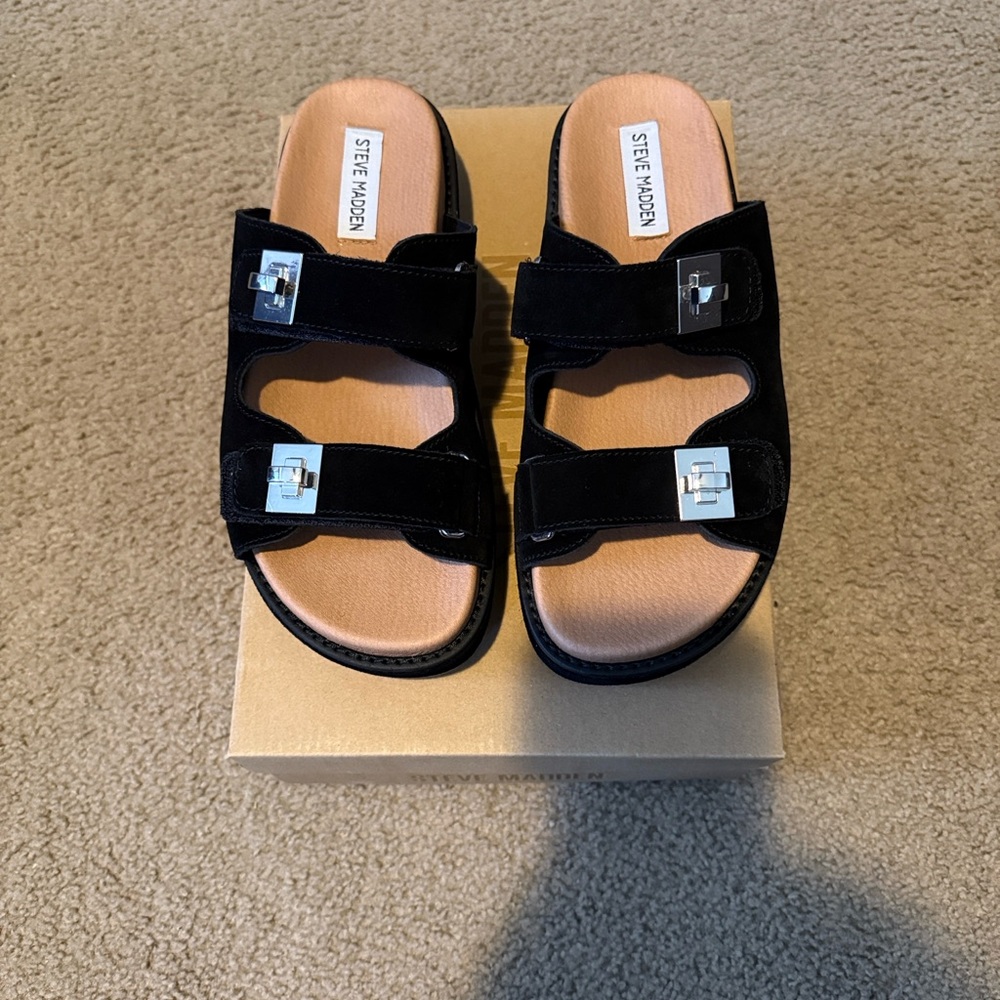Steve Madden | BIGSCHMONA BLACK/BLACK SUEDE | Size 7.5 | Brand New